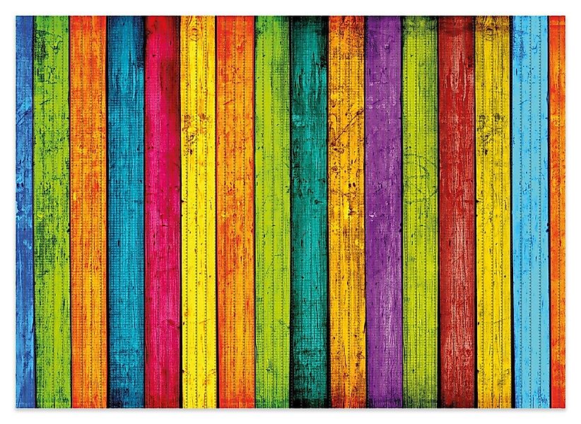Wallario Schaum-Badematte Buntes Holz - bunte günstig online kaufen