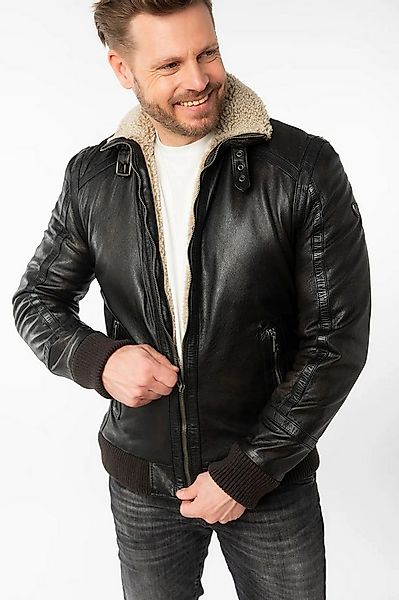 Mauritius Lederjacke MMFyol mit gefüttertem Stehkragen günstig online kaufen