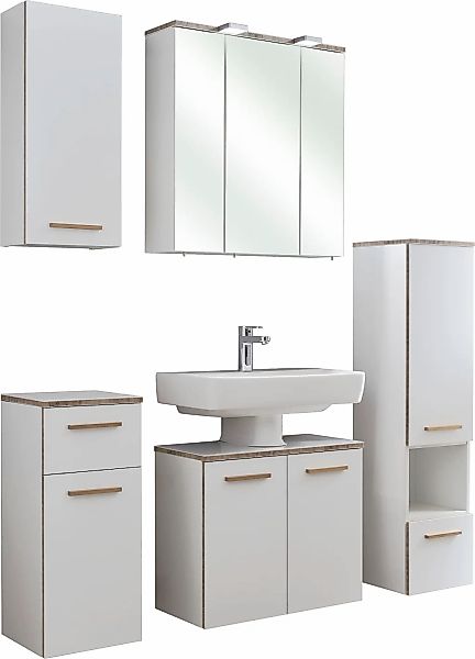 Saphir Badmöbel-Set "Quickset 931 5-teilig, Waschbeckenunterschrank mit LED günstig online kaufen