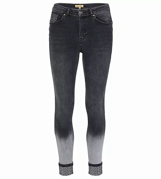 Sarah Kern Skinny-fit-Jeans Röhrenhose koerpernah mit Strassbesatz günstig online kaufen