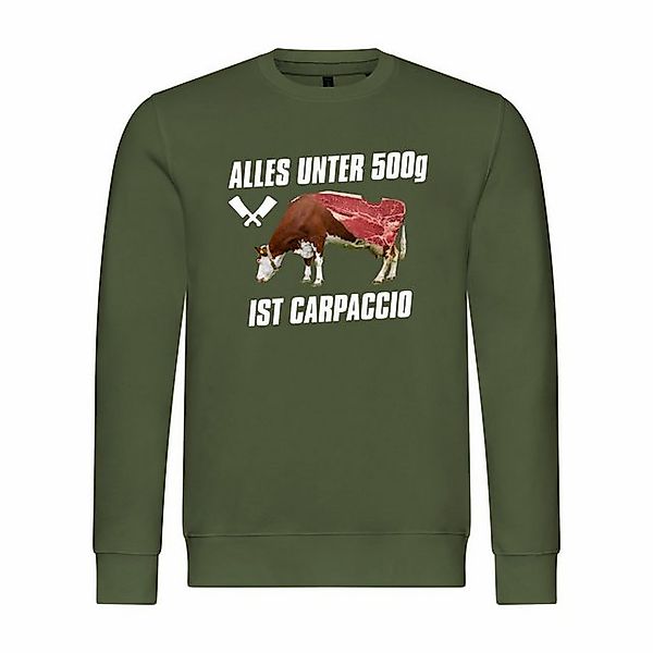 deinshirt Rundhalspullover Herren Sweatshirt Alles unter 500g ist Carpaccio günstig online kaufen