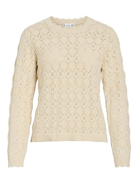 Vila Rundhalspullover VILOWEN L/S POINTELLE KNIT TOP/PB günstig online kaufen