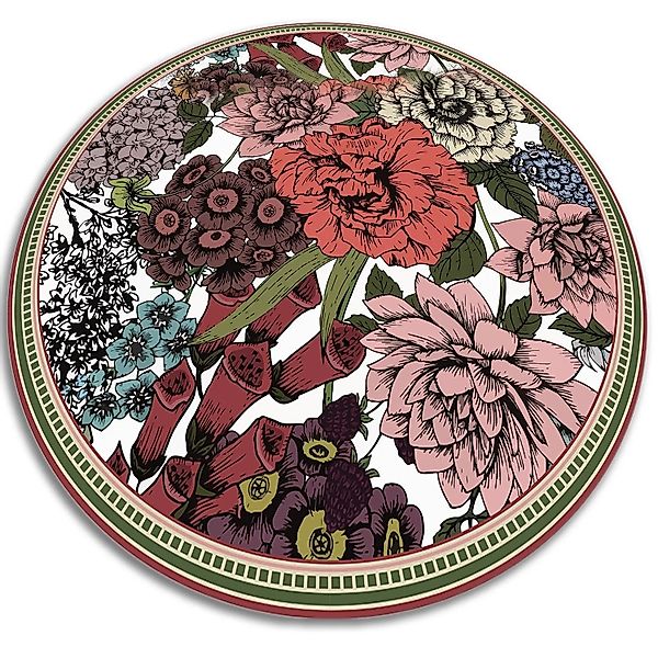 Tulup Teppich Verschiedene Blumen Vinylmat 150x150 cm Rot Vloerkleed Op Vin günstig online kaufen