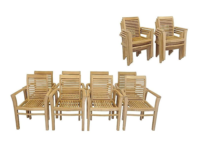 AFG Gartenstuhl Gartenstühle Stapelstühle 8er Set günstig online kaufen