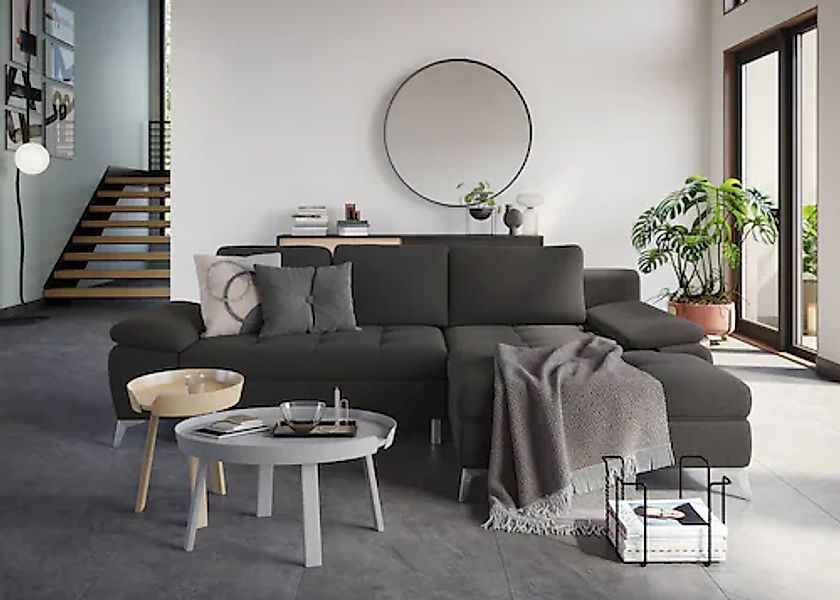 sit&more Ecksofa »Latigo L-Form« mit Recamiere, wahlweise mit Bettfunktion günstig online kaufen
