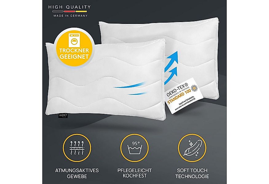 LILENO HOME Kopfkissen - gestepptes Kissen in verschiedenen Größen - Made i günstig online kaufen