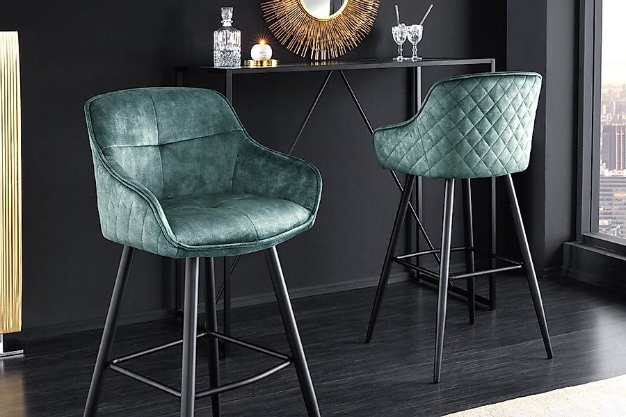 riess-ambiente Barhocker EUPHORIA petrol / schwarz (Einzelartikel, 1 St), E günstig online kaufen