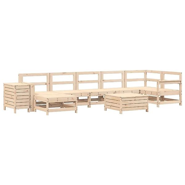 vidaXL 9-Tlg Garten-Sofagarnitur Massivholz Kiefer 3250656 günstig online kaufen