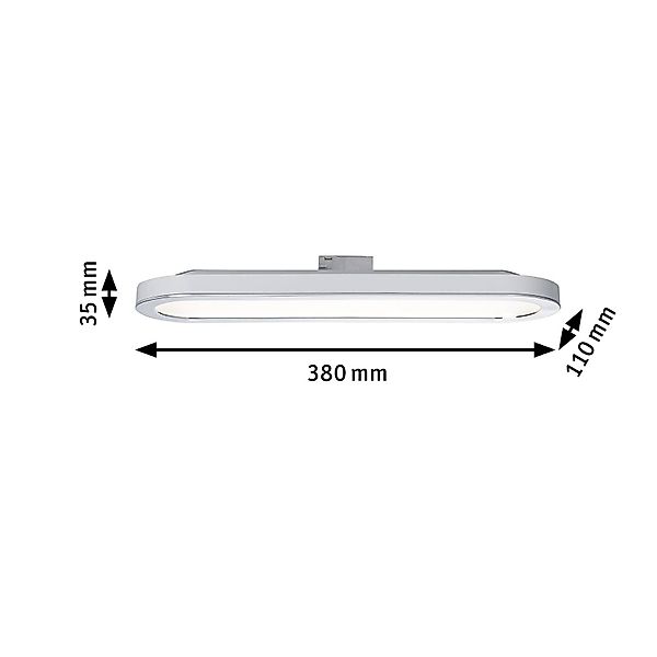 Paulmann Schienensystem-Leuchten »URail Panel Loop 480lm 7W 2700K 230V Chro günstig online kaufen