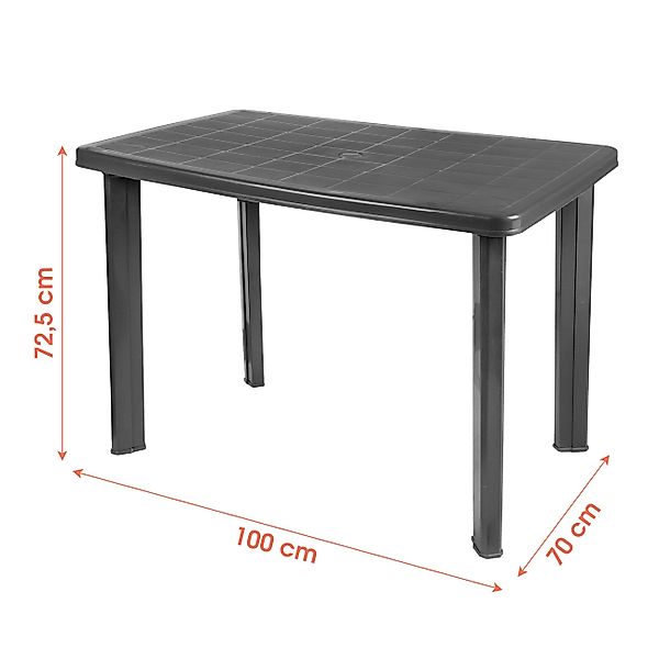 Spetebo Gartentisch Kunststoff Gartentisch 100 x günstig online kaufen