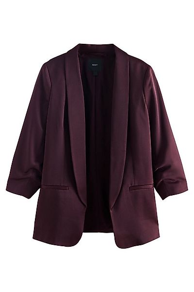 Next Jackenblazer Satinblazer mit gerafften Ärmeln im Relaxed Fit (1-tlg) günstig online kaufen
