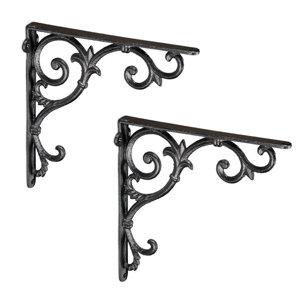 relaxdays Wandregalhalter 2er Set Regalwinkel antik, günstig online kaufen