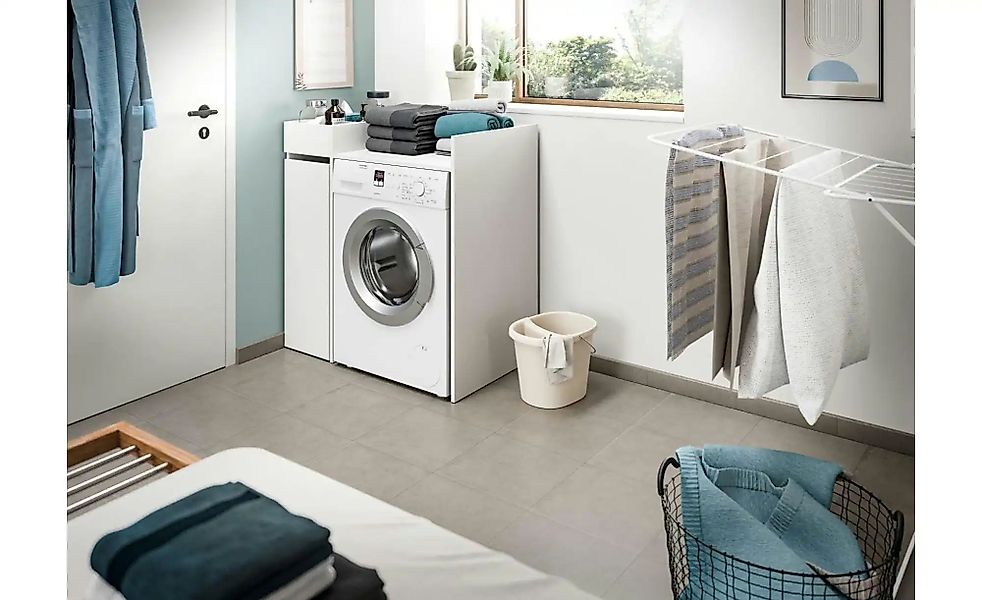 Waschmaschinenschrank  Frillensee ¦ weiß ¦ Maße (cm): B: 95 H: 101 Regale > günstig online kaufen