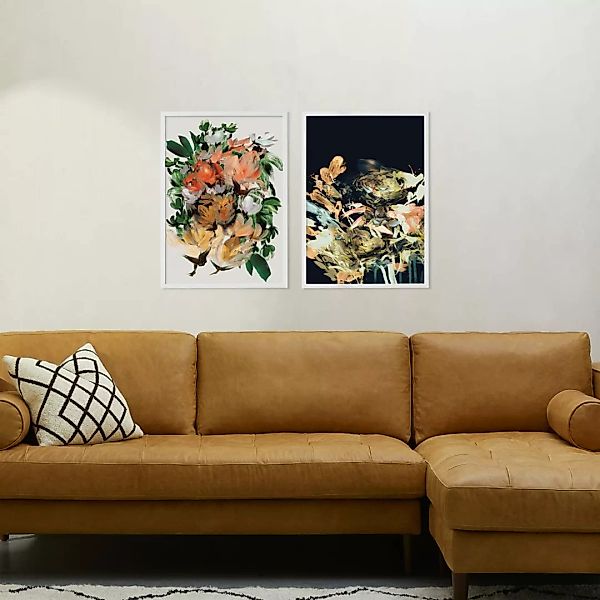 2 x Dan Hobday 'Rich Florals' gerahmte Kunstdrucke (A3) - MADE.com günstig online kaufen