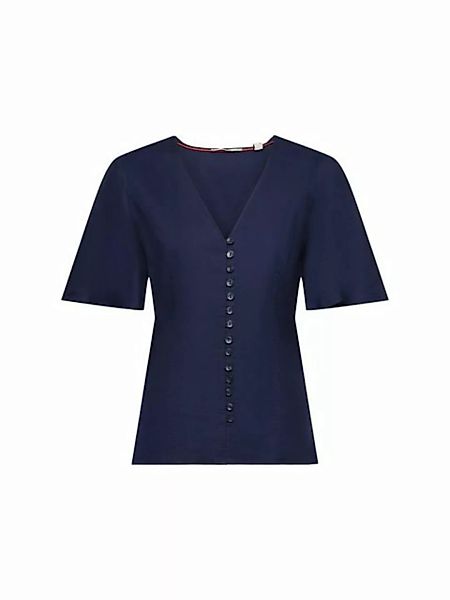 Esprit Kurzarmbluse Taillierte Bluse mit Knöpfen günstig online kaufen