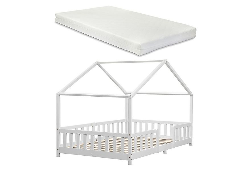 en.casa Kinderbett (Bett und Matratze), »Treviolo« mit Matratze Montessori günstig online kaufen