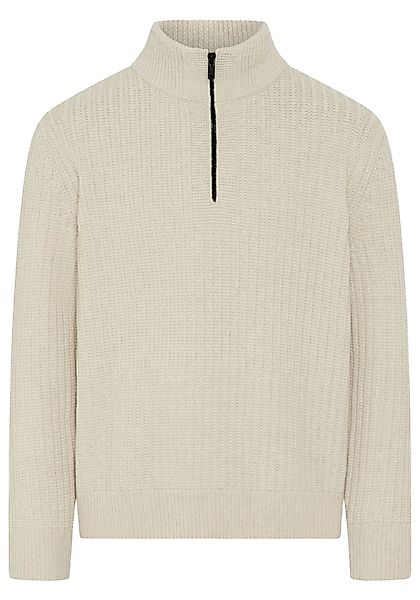BOSS ORANGE Strickpullover Kwinter Troyer-Kragen, Rippstrick, günstig online kaufen