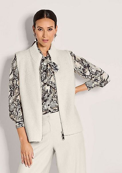MADELEINE Strickjacke Modische Weste mit Grobstrick-Design Ärmellos, Stehkr günstig online kaufen