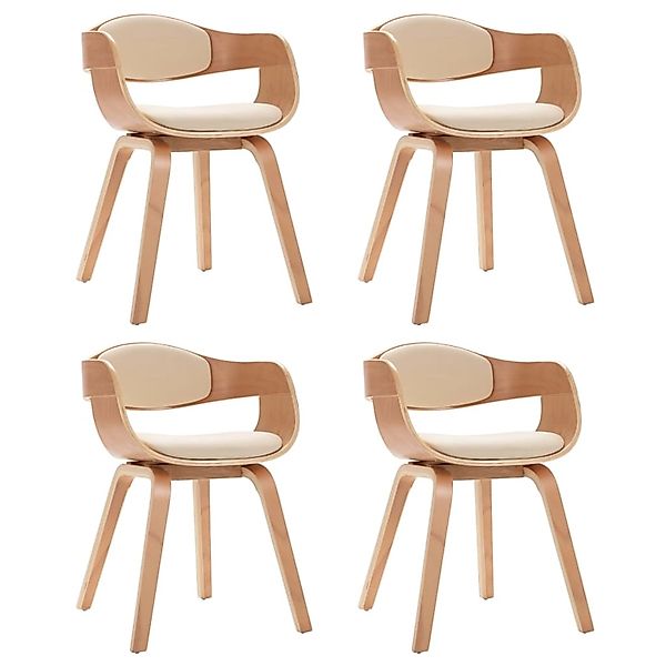 vidaXL Esszimmerstühle 4 Stk Bugholz und Kunstleder 3054816 günstig online kaufen