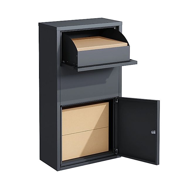 KARAT Paketbox Clement Paketkasten Anthrazit mit Klappsystem und Schloss We günstig online kaufen
