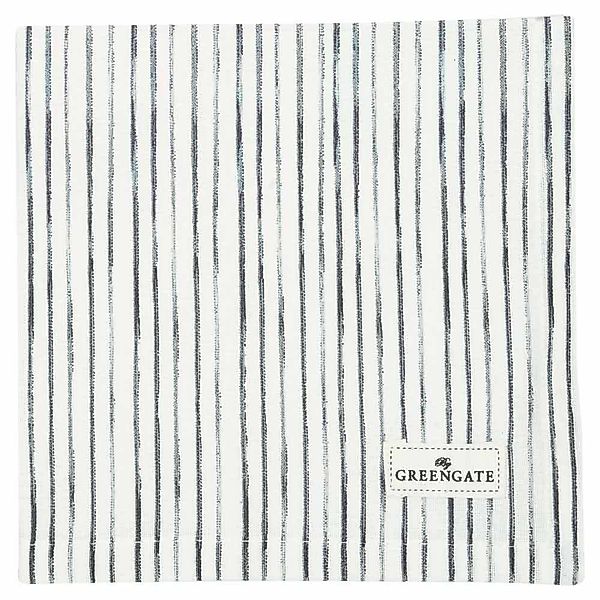 Greengate Stoffserviette Gritt White gestreift 40x40cm günstig online kaufen