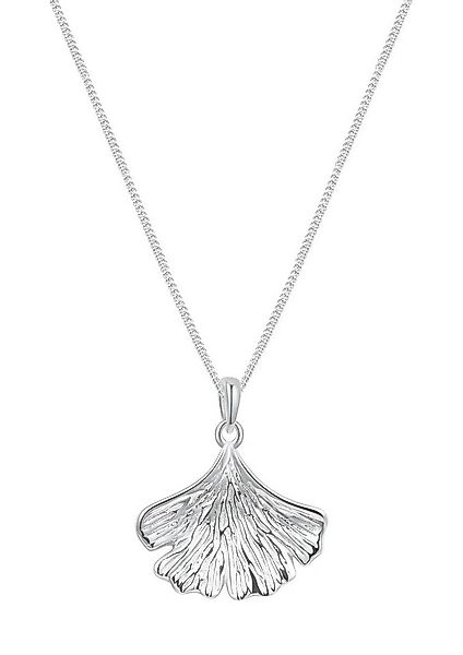 Hey Happiness Kette mit Anhänger Silber 925 Damen Ginkgo, 18K Vergoldet Cha günstig online kaufen
