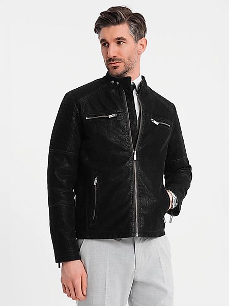 OMBRE Bikerjacke Bikerjacke aus Öko-Lederjacke günstig online kaufen