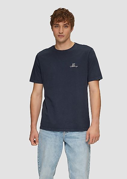 QS Kurzarmshirt Gewaschenes T-Shirt mit Front- günstig online kaufen