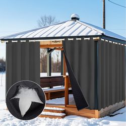 Jibenhome Outdoorgardine Outdoor Vorhang Wetterfest Wärmeisolierend günstig online kaufen