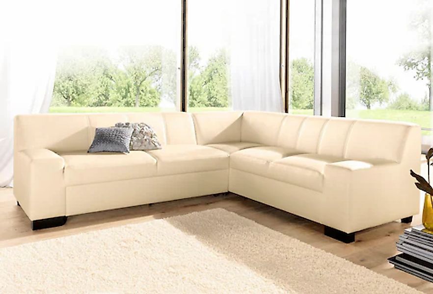 DOMO collection Ecksofa »Norma Top, elegant und modern, flache Armlehnen, L günstig online kaufen