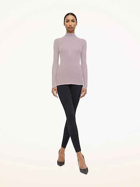 Wolford - Aurora Rib Net Top Long Sleeves, Frau, mauve, Größe: XS günstig online kaufen