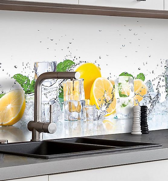 MyMaxxi Küchenrückwand Küchenrückwand selbstklebend Zitrone Spritzschutz Fo günstig online kaufen