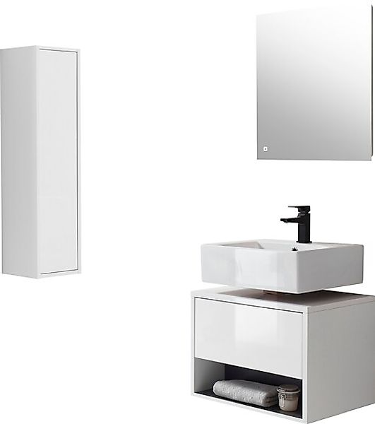 PLACES OF STYLE Badmöbel-Set »Studio Line, Bad im modernen Design, 3-teilig günstig online kaufen