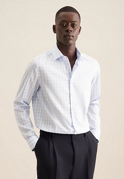 seidensticker Businesshemd "Shaped" Shaped Langarm Kentkragen Karo günstig online kaufen