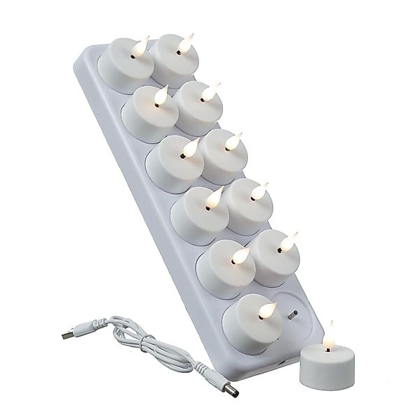 MARELIDA LED-Kerze LED Teelichter mit Ladestation günstig online kaufen