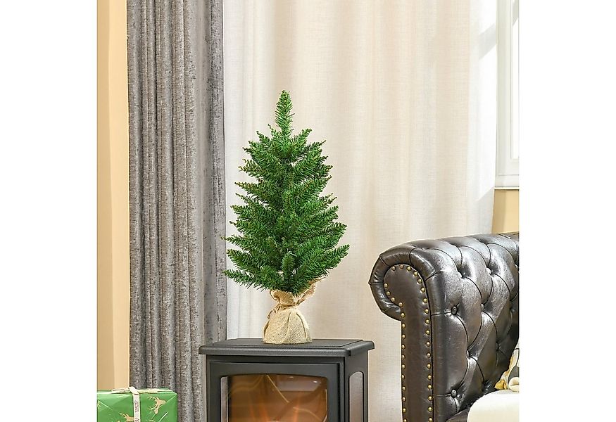 HOMCOM Künstlicher Weihnachtsbaum Mini Weihnachtsbaum mit künstlichem Schne günstig online kaufen