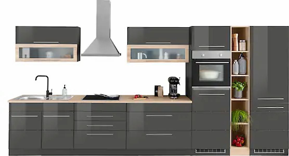 HELD MÖBEL Küchenzeile "Wien", Breite 430 cm, wahlweise mit E-Geräten und I günstig online kaufen