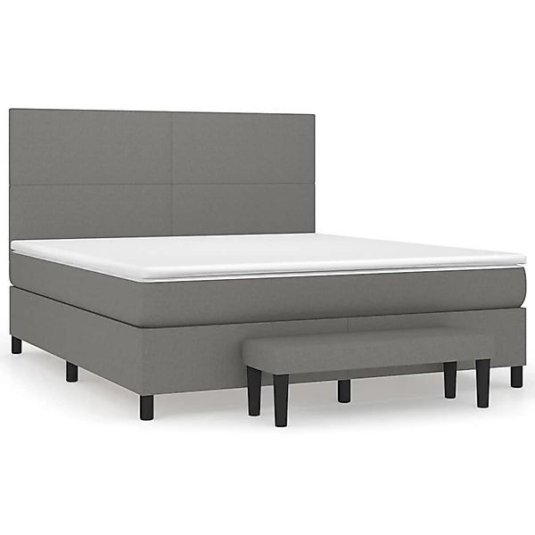 vidaXL Boxspringbett mit Matratze Dunkelgrau 160x200 cm Stoff1399163 günstig online kaufen