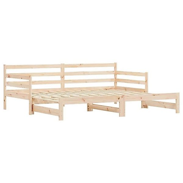 vidaXL Bett Tagesbett Ausziehbar Weiß 80x200 cm Massivholz Kiefer günstig online kaufen