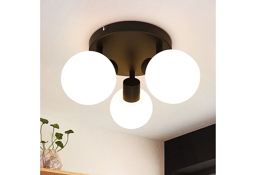 Nettlife Deckenstrahler Weiß Glas E14 Deckenleuchte 3/4/6 Flammig Innen Lam günstig online kaufen