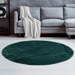 my home Hochflor-Teppich "Malin" rund 43 mm Höhe Uni-Farben, leicht glänzen günstig online kaufen