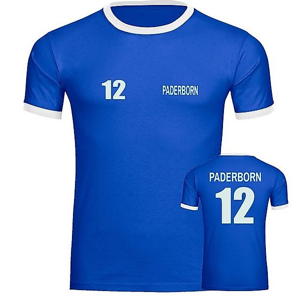 multifanshop T-Shirt Kontrast Paderborn - Trikot 12 - Männer günstig online kaufen