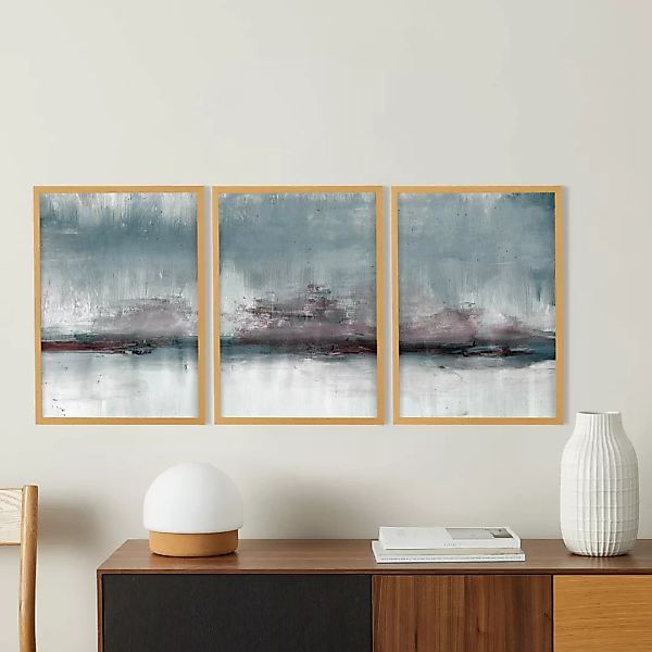 Dan Hobday 'Abstract Haze' 3 x gerahmte Kunstdrucke (A2) - MADE.com günstig online kaufen