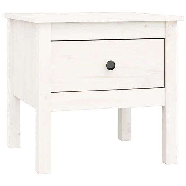 vidaXL Beistelltisch Weiß 50x50x49 cm Massivholz Kiefer 813796 günstig online kaufen