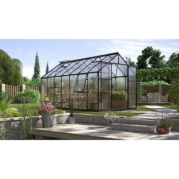 Vitavia Gewächshaus Jupiter 11500 Schwarz 11,5 m² inkl. Fundament günstig online kaufen