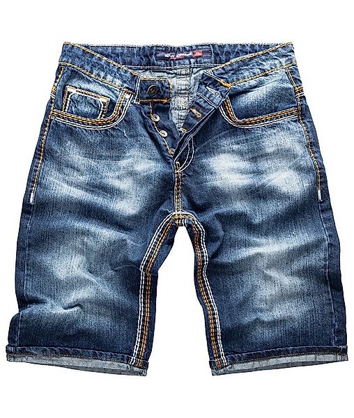 Rock Creek Jeansshorts Herren Shorts Denim Blau dicke Naht RC-2077 günstig online kaufen