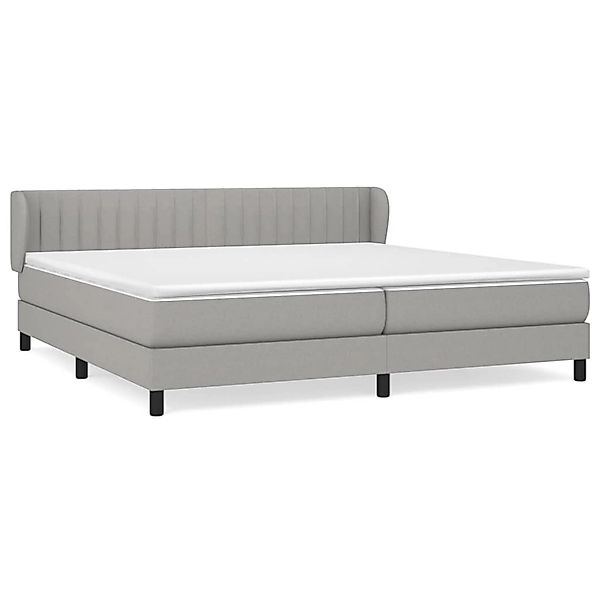 vidaXL Boxspringbett mit Matratze Hellgrau 200x200 cm Stoff1372205 günstig online kaufen