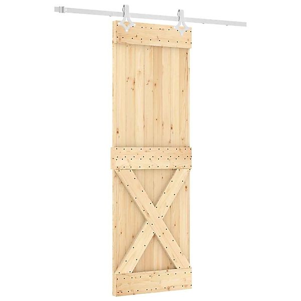 vidaXL Schiebetür mit Beschlag 70x210 cm Massivholz Kiefer 3203169 günstig online kaufen