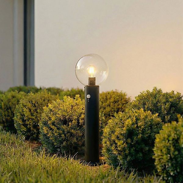 Lindby Sockelleuchte Dangan, klar, 60 cm, Glas, Sensor günstig online kaufen