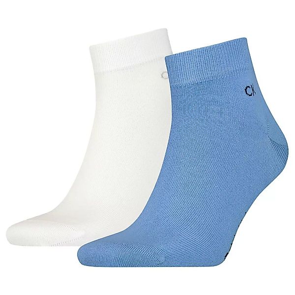 Calvin Klein Quarter Socken 2 Paare EU 39-42 Blue günstig online kaufen